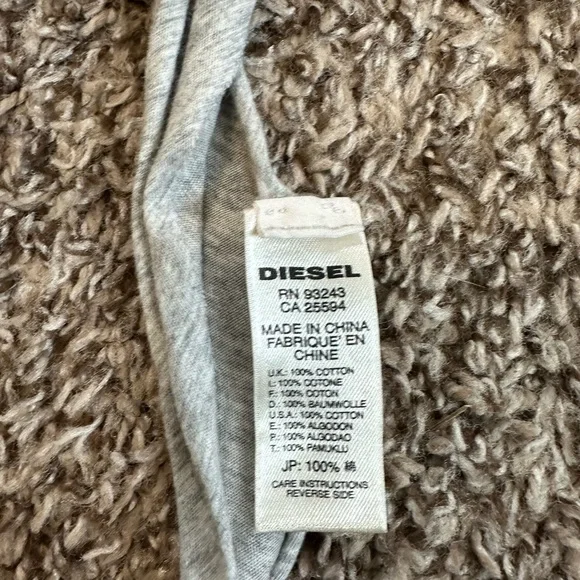 Diesel Teal Graphic Scarf with Bold Print - Picture 4 of 4